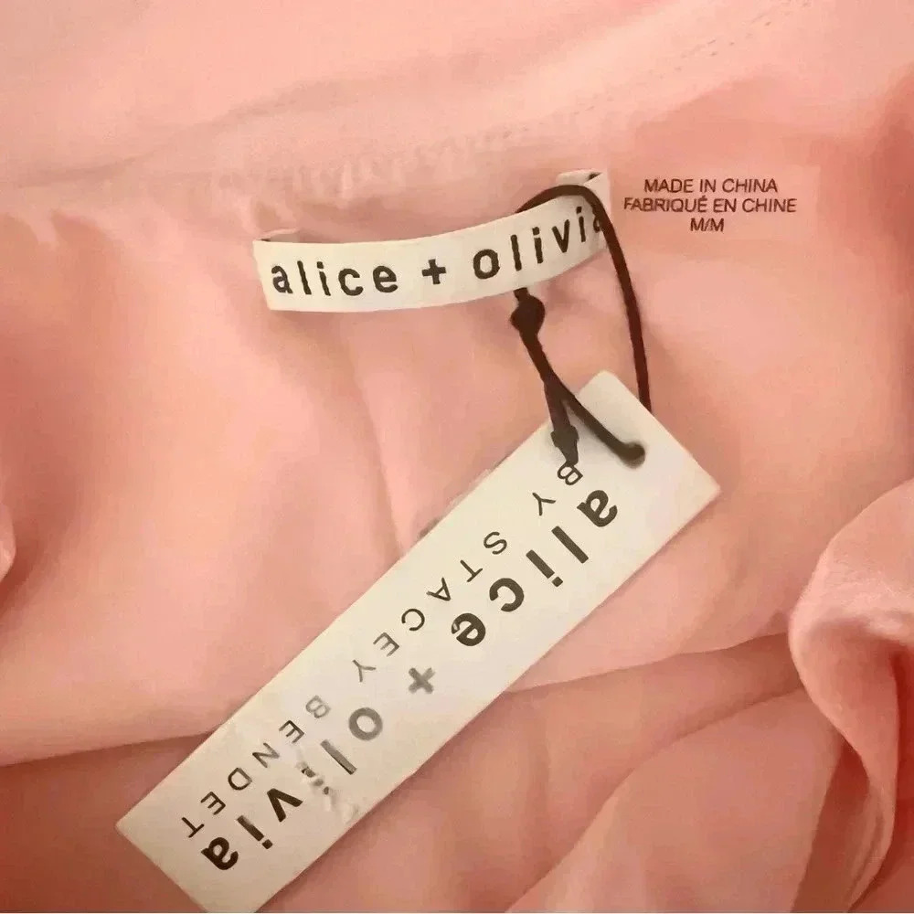 NWT Alice + Olivia Blush Pink Mini Dress - Picture 3 of 7
